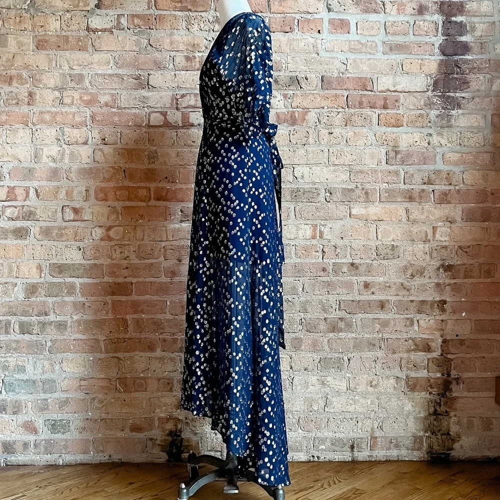 Hutch Gemma Maxi Dress in Metallic Navy - Picture 14 of 15